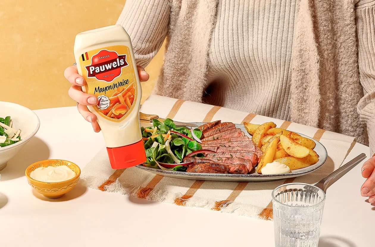 Steak friet met Mayonaise